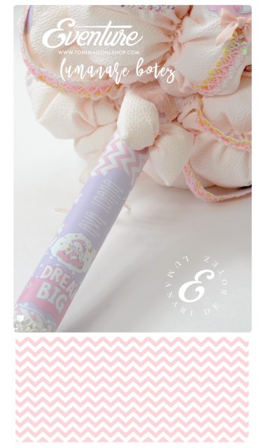 Lumanare botez pentru fetite cu ursuleti roz si norisori pufosi, 65x4 cm, Dream big little girl  6